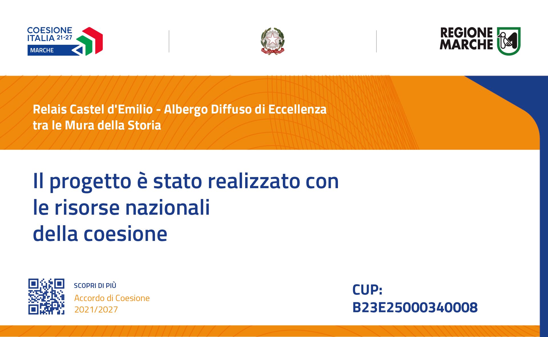 REGIONE MARCHE – Accordo per la Coesione 2021–2027